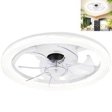 Imagem de Ventilador Lustre Lampada de Teto Luxo Grande Led Ajustável Quarto Cas