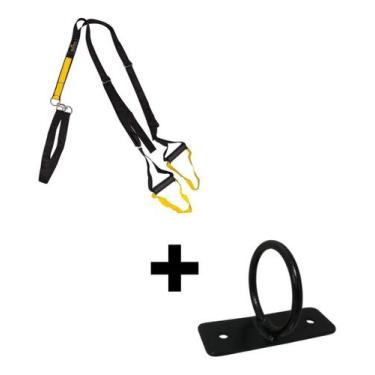 Imagem de Kit Fita De Suspensão Trx + Suporte De Ferro Para Trx  - Rei do Fitnes