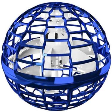 Imagem de Spinner Voador Led Flynova Pro Bola Esfera Mini Drone Azul - DM TOYS
