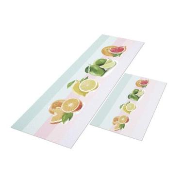 Imagem de Jogo de Cozinha Citrus Antiderrapante 2Pçs 40x120+40x60cm - Style Braz