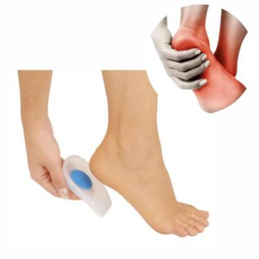 Imagem de Calcanheira Siligel Para Esporão Com Ponto Azul - Ortho Pauher