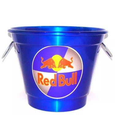 Imagem de Balde de Gelo Térmico em Alumínio 6,5L Azul - Red Bull - Retrofenna De