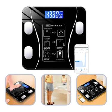 Imagem de Balança Digital Corporal Bioimpedancia Aplicativo Bluetooth - SQ - Só 