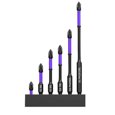 Imagem de Broca magnética atualizada com base 6 peças de alta dureza e forte anti-choque fortes brocas magnéticas antiderrapantes, brocas magnéticas super fortes, conjunto de chaves de fenda magnéticas, brocas