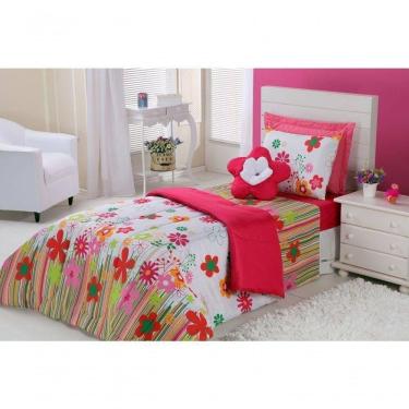 Imagem de Edredom Estampado Infantil Kids Solteiro 01 Peça - Garden Pink