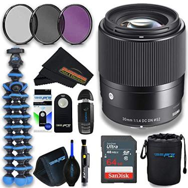 Imagem de Sigma Lente DC DN contemporânea de 30 mm f1.4 para Sony E com pacote profissional Sunshine Photo