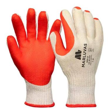 Imagem de Luva EPI Serviços Gerais  Algodão LATEX Laranja 50MLV MARLUVAS, 8/M