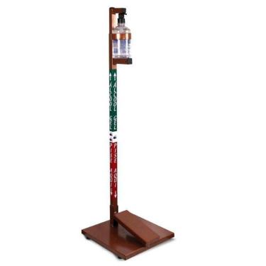 Imagem de Suporte Em Aço Para Álcool Gel Com Pedal Cobre