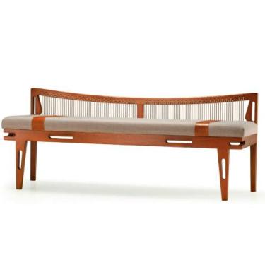 Imagem de Banco Los Ozki 181 cm Madeira Eucalipto Cedro Tecido 434C Corda Redond