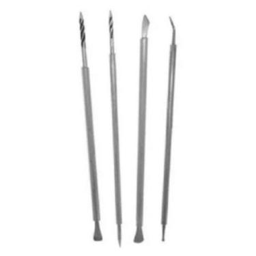 Imagem de Cutelaria Kit Espátula Desencravador Bisturi Inox 4 Item - A.R Varieda