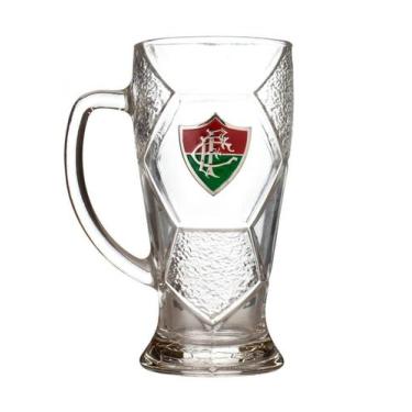 Imagem de Caneca Vidro Bola Futebol 630ml Fluminense - mileno