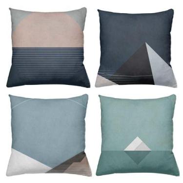 Imagem de Kit 4 Almofadas Decorativas Cheias 40x40cm Marinho Classic - Deluzz