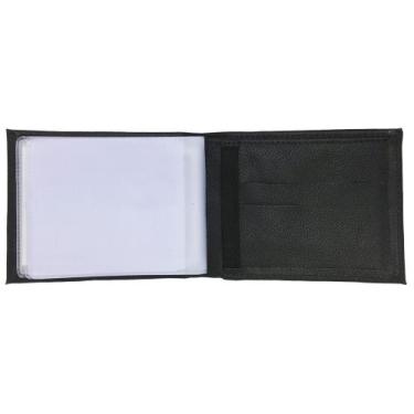 Imagem de Carteira com Porta Cheques Cartões RG em Sintético Preto Sarroche