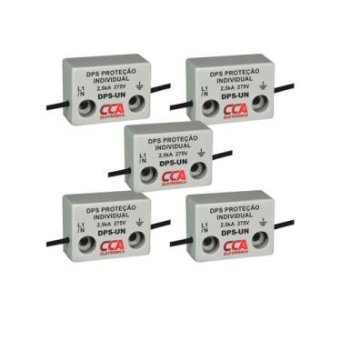 Imagem de Kit DPS para Proteção Individual 2,5KA 275V - CCA ELETRÔNICA, 5 pçs