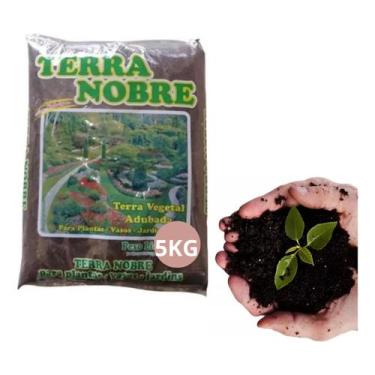 Imagem de Terra Nobre Vegetal Adubada 5kg Horta Vaso Plantas Jardim