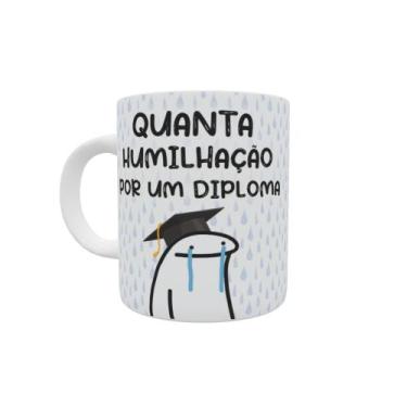 Imagem de Caneca de Cerâmica Branca Personalizada - Quanta Humilhação Por um Dip
