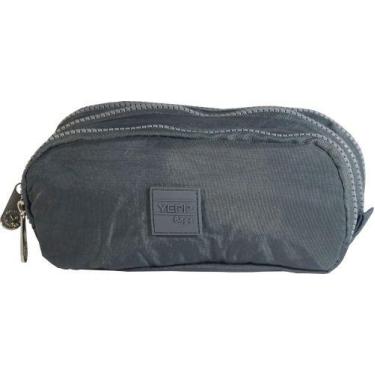 Imagem de Estojo Escolar Triplo Nylon Yepp MB13054-E, Cinza