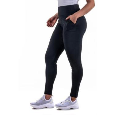 Imagem de Calça Legging Feminina Montaria Forrada Confortável - Tk Moda, Preto, 