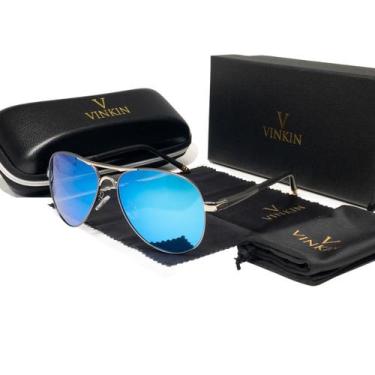 Imagem de Óculos De Sol Vinkin Masculino Polarizado UV400 Luxuoso, Azul