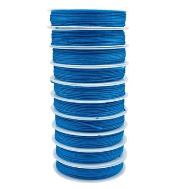 Imagem de Linha Fio Fibra Poliamida Azul 1mm 1un 10 Metros Arte - Macall