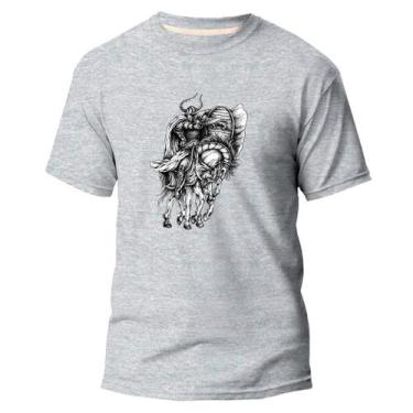 Imagem de Camiseta Algodão Premium Lisa Estampa Digital Cavalo Heroi   - NoBrand