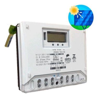 Imagem de Medidor De Energia Eletra Bifasico C/ Neutro - Bidirecional