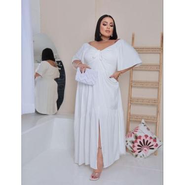 Imagem de Vestido Plus Size Candy Collor Longo Cigana Fenda Frontal - On.shop, B