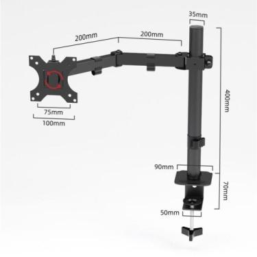 Imagem de Suporte Portátil Com Dupla Montagem de Mesa Para Monitor Com Bandeja P