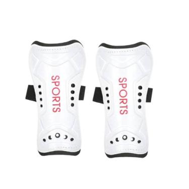 Imagem de Caneleira Futebol Sports Equipamento De Proteção 18cm Branca