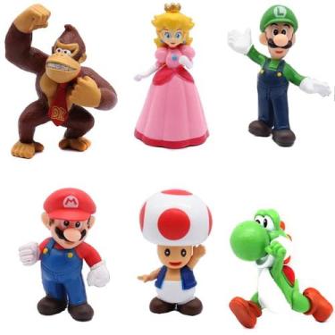 Imagem de Super Mario Bros PVC Action Figure Brinquedos para Crianças kwaii  kit