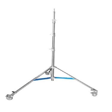 Imagem de Tripé De Iluminação Aço Inox Fc-450 Com Rodinhas 4,5m Inox - GREIKA