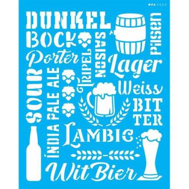 Imagem de Stencil Opa 20 x 25 cm - Estamparia Cervejas - 3020 - Opa Criando Arte