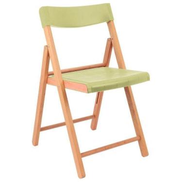 Imagem de Cadeira De Madeira Dobrável Tramontina Potenza Natural Polipropileno S