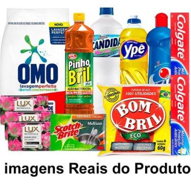Imagem de Cesta Basica Higiene E Limpeza 13 Itens Boas Marcas Doação - Megga Mer