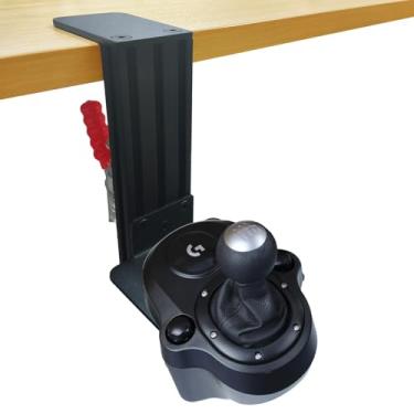 Imagem de WELLMETE Suporte de mesa para simulador de corrida compatível com Logitech G Driving Force Shifter e Thrustmaster TH8S e TH8A Shifter - Suporte de mesa de metal duradouro para volante de corrida