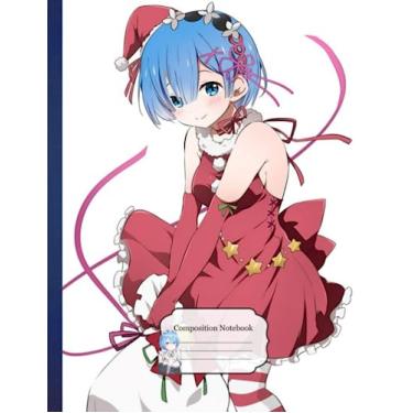 Imagem de Composition NoteBook: Rem Re Zero Ram Kanjii D2, 8.5x11 Inches - 110 page Notebooks For Girls Best Gift Children Boys Office Supplies Anime Students College Writing Notes