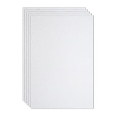 Imagem de PATIKIL Folha de espuma EVA brilhante branca com glitter, 11,8 x 7,9 polegadas, 2 mm de espessura, feltro de glitter EVA brilhante para projetos de artesanato, 5 peças