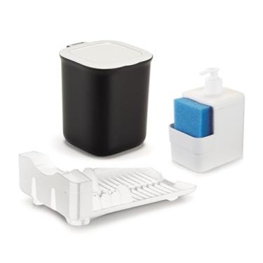 Imagem de Escorredor Desmontável Arthi | Design Clean e Moderno | Comporta 12 Pratos | Porta Talheres e Copos | Fácil de Transportar | Limpeza Simples | Material Durável em Plástico e Aço | Prático Funcional