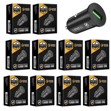 Imagem de Carregador Veicular Turbo One no Atacado - Caixa Fechada 10 Unidades - Gshield