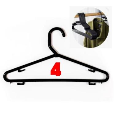 Imagem de Cabide Adulto Reforçado Kit 4 Unidades Atacado Organizador - M&E Store