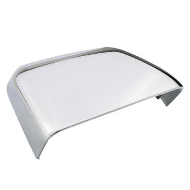 Imagem de Tampa cromada para espelho de reboque | Para 2017-2024 F250 F350 F450 F550 Super Duty Side by Side Accessories | LH Left Driver Side Exterior Plástico Retrovisor Top Half Door Mirror Cover