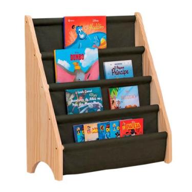 Imagem de Rack Para Livros Infantil, Bookshelf Montessoriano 4 Bolsos - Curumim 