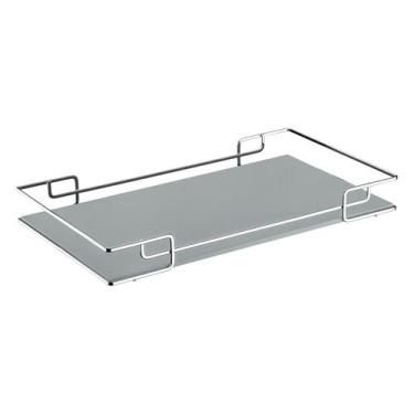 Imagem de Bandeja Multiuso Hara Luana Tampo material sintético Cinza 37x57 Cm, C