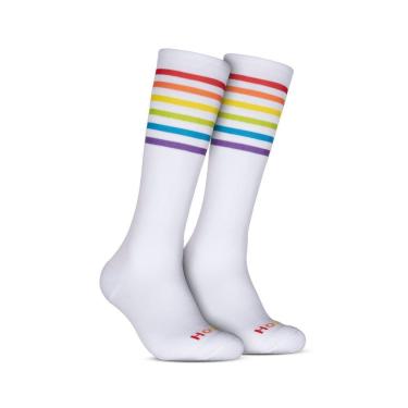 Imagem de Meia Cano Longo Pride Branca Hoahi