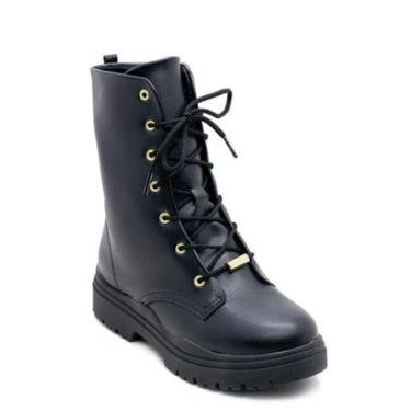 Imagem de Bota Coturno Infantil Menina Molekinha 2179.203 Preto-Feminino