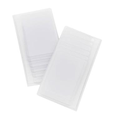 Imagem de Pacote com 2 inserções de carteira de plástico transparente, capas de vinil feitas para cartões de crédito, carteira de motorista, fotos, documentos de estudante e fotos aparadas, Transparente., Livro