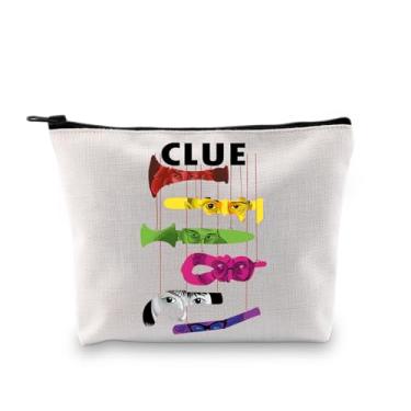 Imagem de BDPWSS Clue Movie Presentes temáticos Jogo de Tabuleiro Entusiastas Presente Assassinato Mistério Presente Verdadeiro Crime Junkie Bolsa de Maquiagem Pista, Presente de Arma, Bolsa de seis pistas