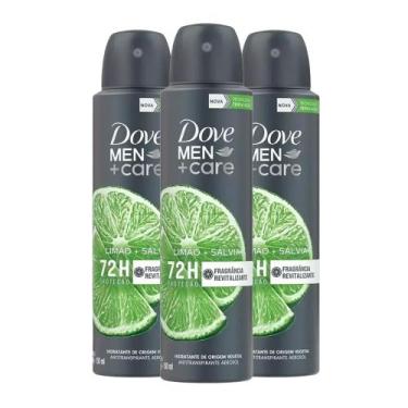 Imagem de Kit Desodorante Aerosol Dove Men Limão 150ml - 3 unidades