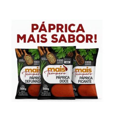 Imagem de Kit 3 Páprica Defumada, Doce e Picante 500g De Cada Com 1,5kg Total - 