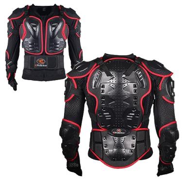Imagem de RIDBIKER Jaqueta De Motociclista, Armadura Corporal Completa, Proteção De Tórax, Equipamento Para Motociclistas, Armadura Para Motociclistas, Motocross, Mtb, Corrida Off-Road (Médio, Vermelho)